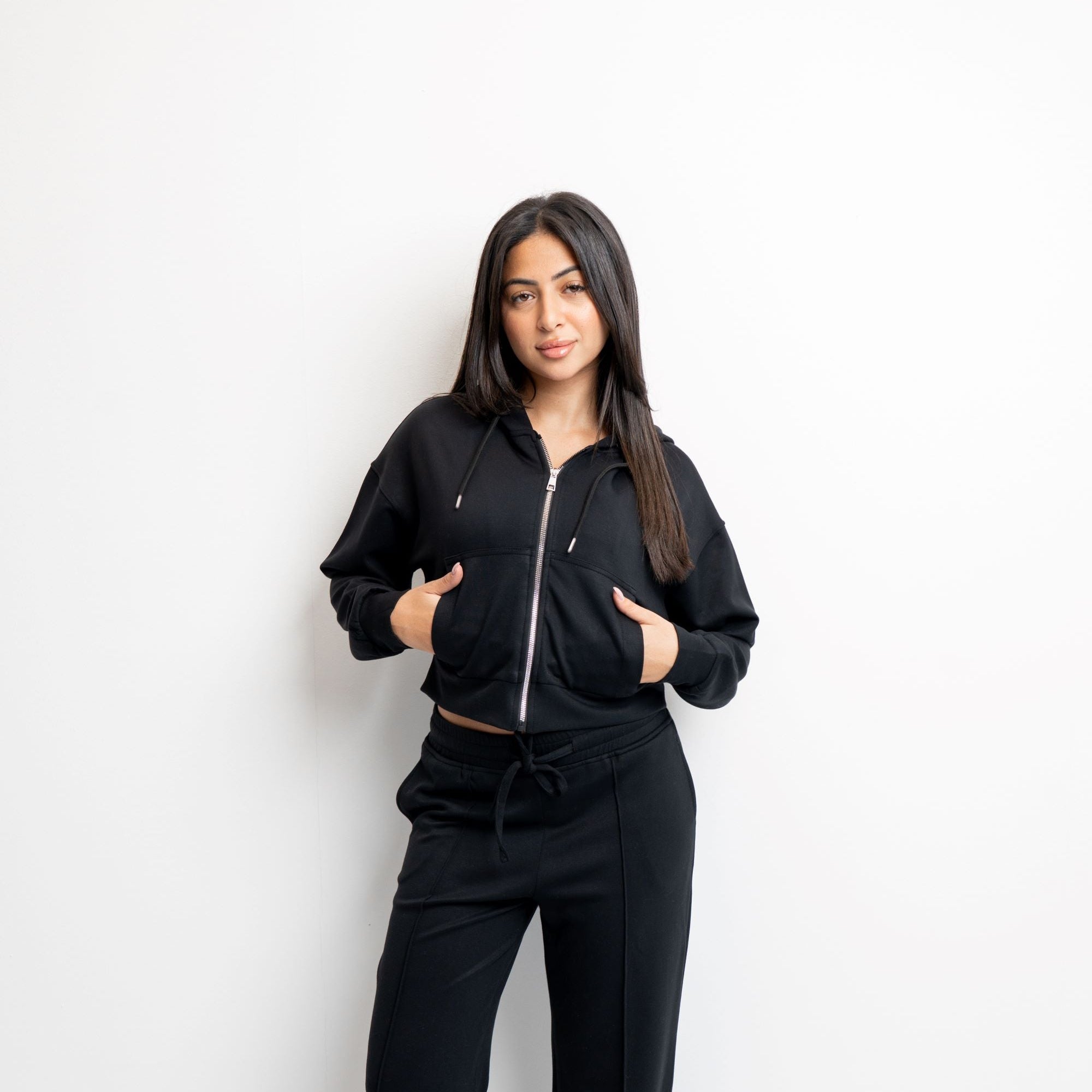 Soft Feel 
black Zip up Jacket