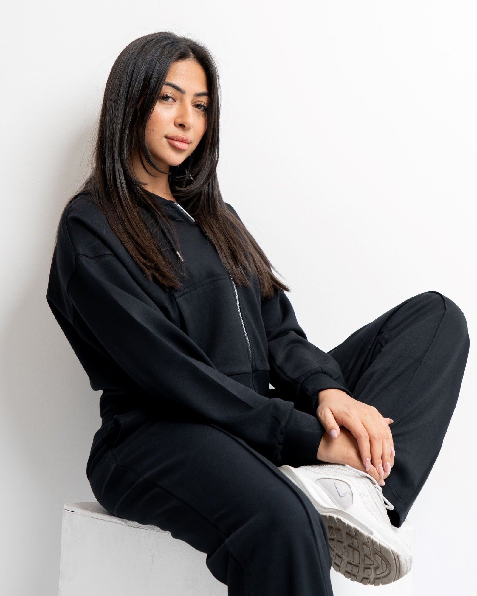 Soft Feel 
Black Zip up Jacket