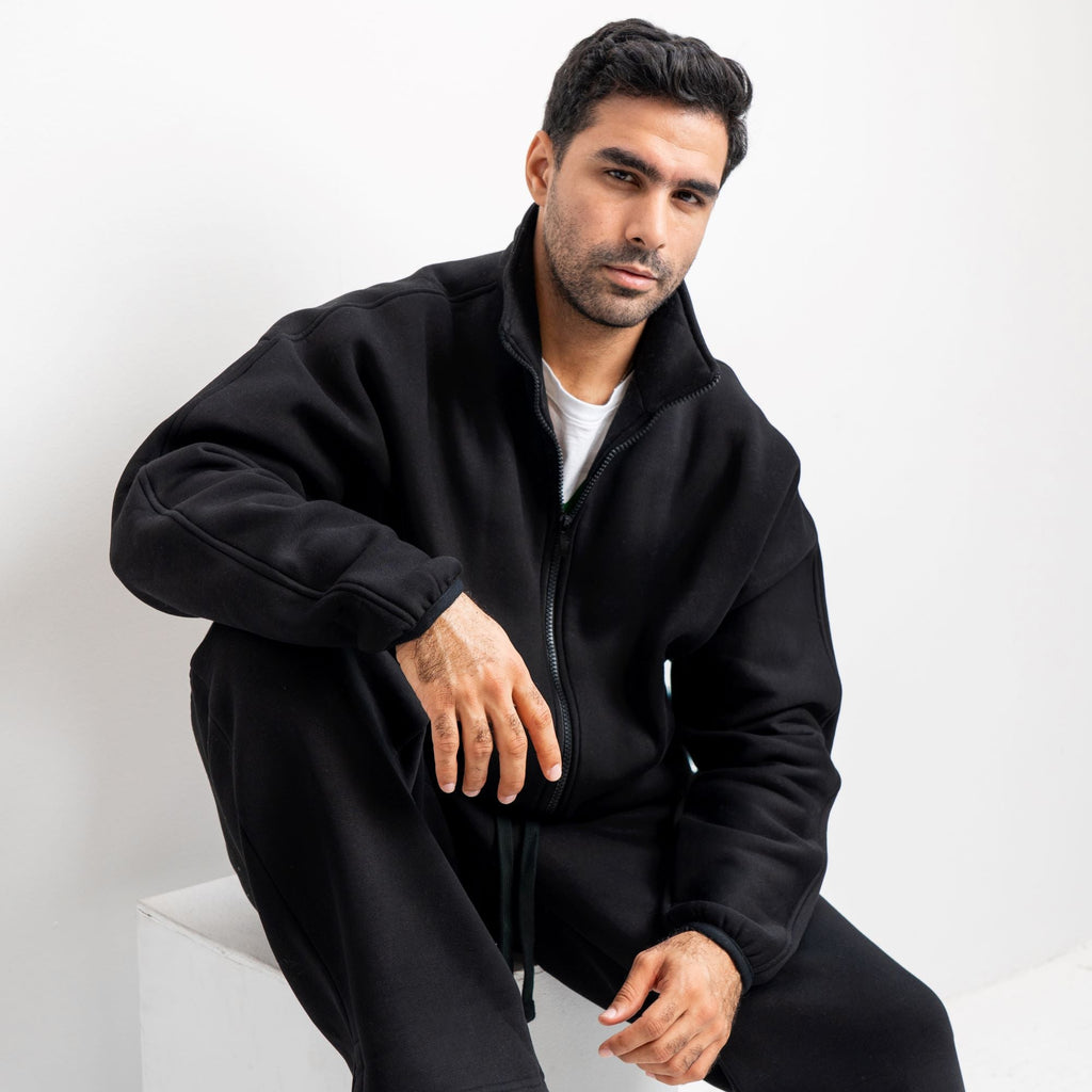 Black - Cropped Zip-Up Jacket 