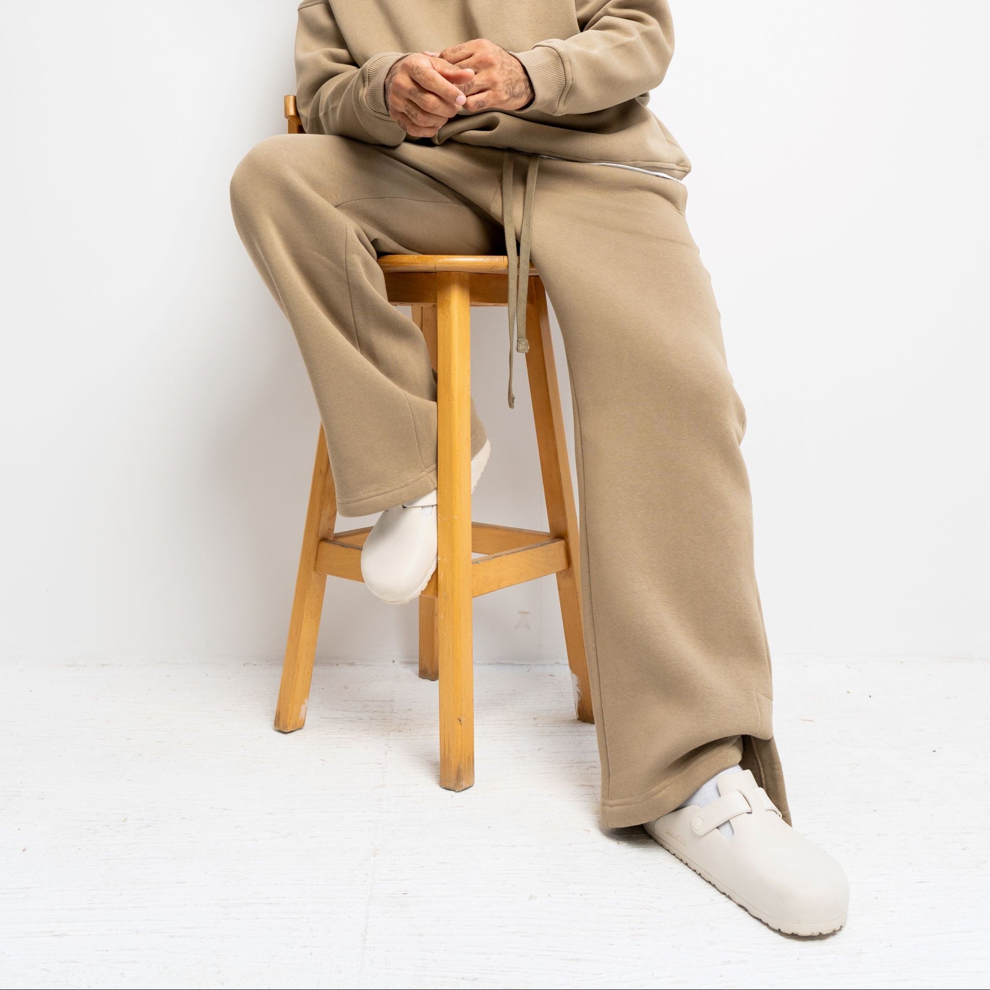 Stone Heavy weight Wide Leg Sweat Pants